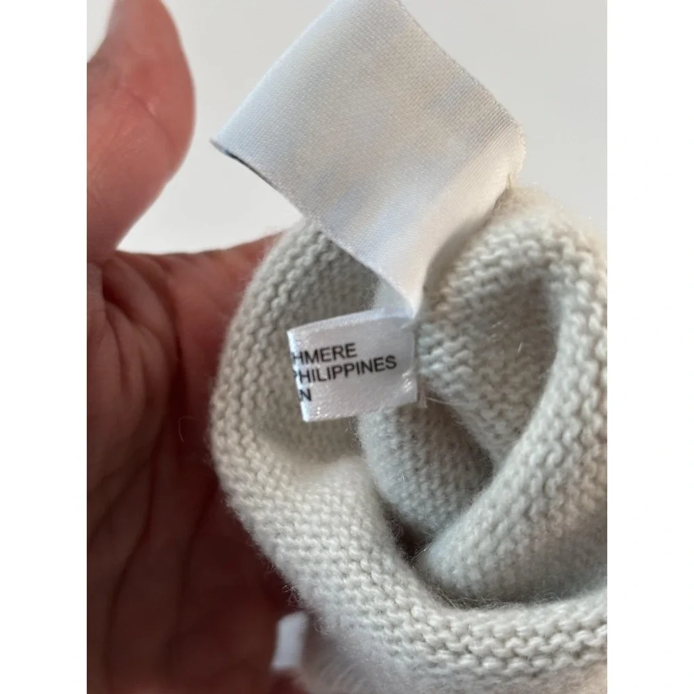Portolano Gloves Womens One Size Beige 100% Cashmere Knit Soft Warm Winter